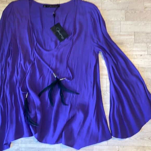 PJK, Flowy, Indigo, Oversized, Boho Dakota Tunic Blouse - Picture 15 of 16
